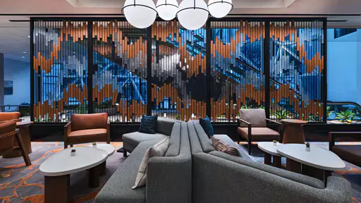 Una foto del vestíbulo del Houston Marriott Medical Center/Museum District.