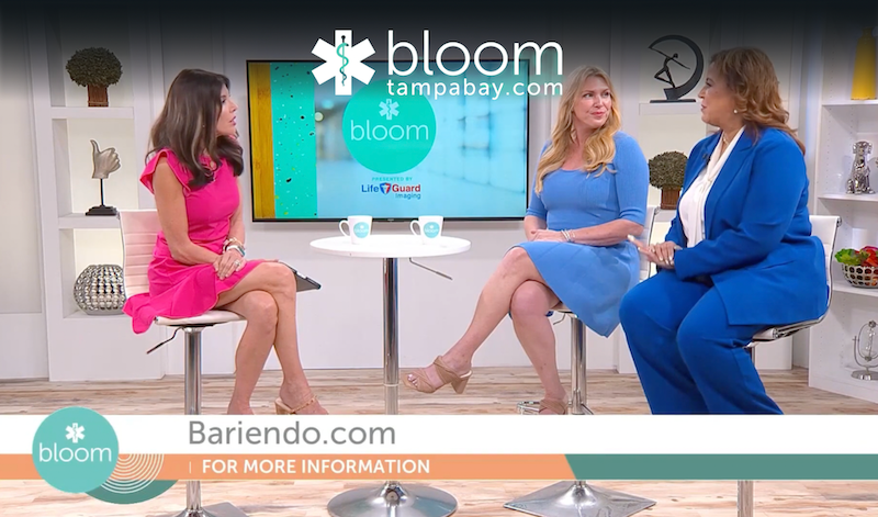 Everself patient, Maria and a Everself representative being interviewed on Bloom TV in Tampa Bay for Maria’s successful 34-pound weight loss with Everself’s non-surgical endoscopic sleeve gastroplasty (ESG)