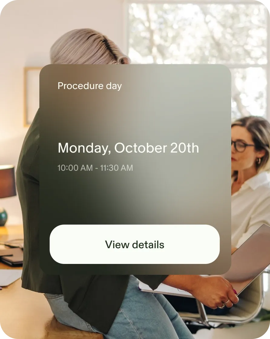Procedure calendar appointment reminder